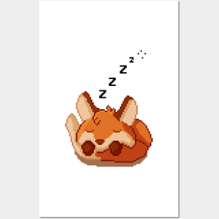 sleeping fox Posters and Art